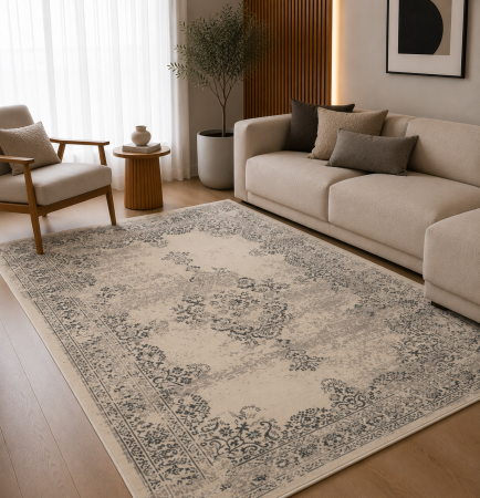 Covoare Living - Covor Sufragerie, Model Valencia 22206-666, Covor Belgian, Gri