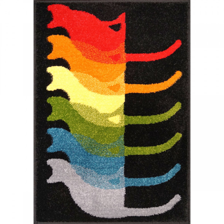 Covor Model Pisici 11096/180, Covoras Dreptunghiular, Multicolor 40 x 60 cm [4]