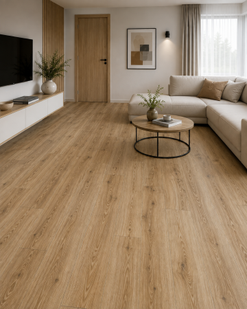 Linoleum - Parchet LVT 8807-18 Bej Aspect Lemn – Pardoseală Vinil 2.5 mm, Clasa Trafic 33. Super pret 89.99 lei/mp!