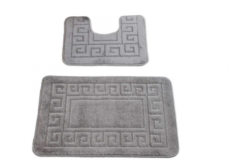 Set 2 Covorase de baie, Antiderapante, Ethnic 2504, Gri [5]