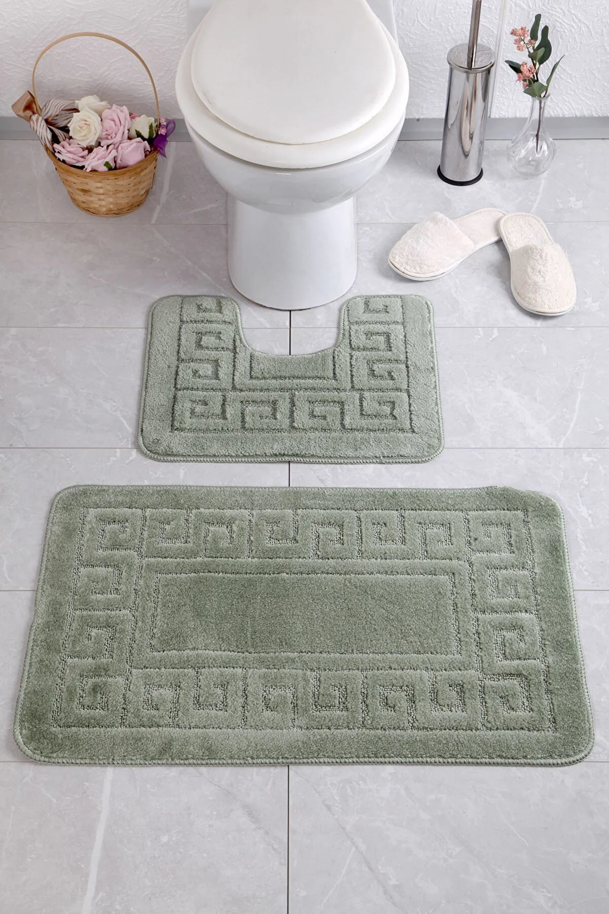 DUPA MATERIAL - Set 2 Covoare 2587 Verde ieftin
