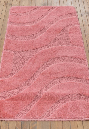 Set 2 Covorase de baie, Antiderapante, Symphony 2580 Roz, 60x100/50x60 cm [5]