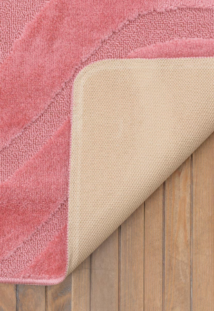 Set 2 Covorase de baie, Antiderapante, Symphony 2580 Roz, 60x100/50x60 cm [3]