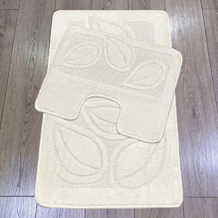 Set 2 Covoras baie, Flora 2517 Ecru, 60x100 cm, 50x60 cm [1]