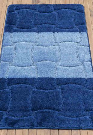 Set 2 Covorase antiderapante de baie, Sariyer 2582 Albastru, Diverse Marimi [6]