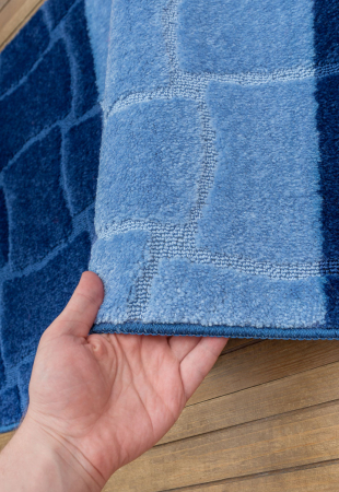 Set 2 Covorase antiderapante de baie, Sariyer 2582 Albastru, Diverse Marimi [3]