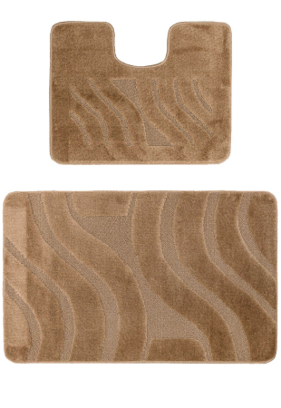 Covorase - Set 2 covorase antiderapante de baie, Symphony 2546 Maro