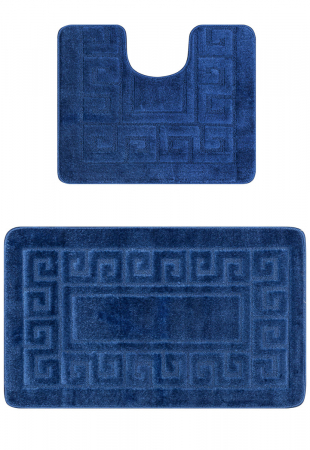 Set 2 Covorase antiderapante de baie, Ethnic 2582, Bleumarin, Diverse Marimi [1]