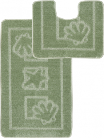 Set 2 covorase antiderapante de baie, Maritime 2510, Verde, Diverse Marimi [1]