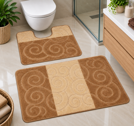 Covorase - Set 2 covorase baie Sile 2546 L.Brown