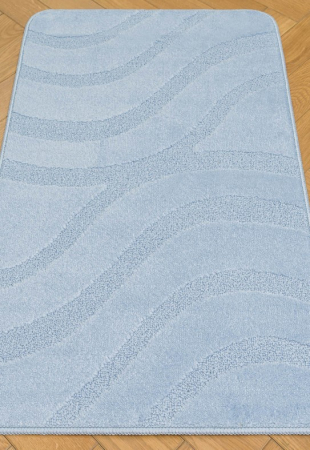 Covorase Baie - Set 2 Covorase de baie, Antiderapante, Symphony 2522, Baby Blue