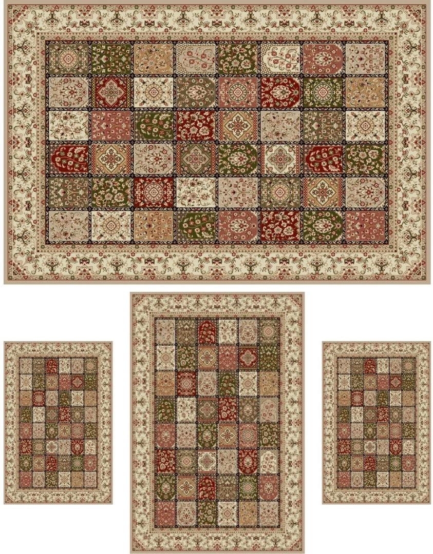 Set Covoare - Set 4 Covoare Lotos 1518-100, Crem / Bej: 2 buc. 80x150 cm, 1 buc. 150x230 cm, 1 buc. 200x300 cm.