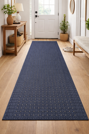 Traverse - Traversa Antiderapanta Hol/Bucatarie, Model Stanford Blue Sugar, Albastru