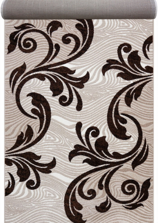 Traverse Dormitor - Model Cappuccino, Traversa Crem/Maro, Festonata, Latime 100 cm
