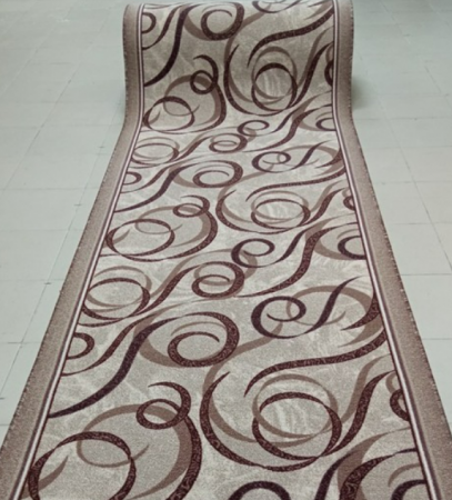 Traverse Moderne - Traversa Model Print 1304, Latime 2 m, Crem/Maro 820 gr/mp