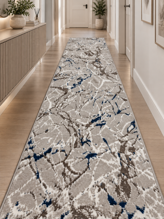 Traverse Dormitor - Traversă FRIDA 12259 Grey/Bone, Gri-Crem, Model Abstract Modern