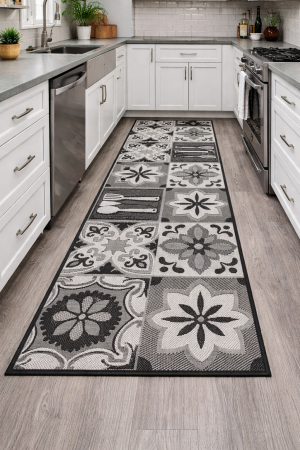 Traverse Hol - Traversa Hol/Bucatarie 19691/80, Flex Antiderapant, Gri