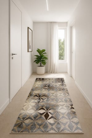 Traverse Hol - Traversa Hol, Model Caleidoscop 13038/116, Festonata la capete, Latime 80 cm