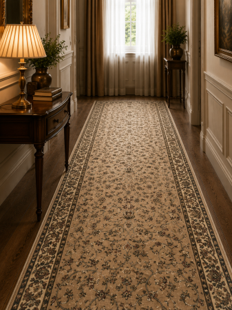 Traverse Hol - Traversa Hol, Model Clasic 1555/110, Festonata, Latime 100 cm, Crem/Bej