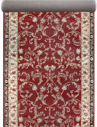 Traversa Hol, Model Lotos 523/210,Festonata, Latime 200 cm, Rosu/Grena [5]