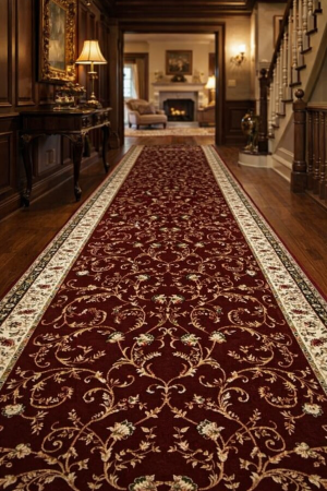 Traverse Hol - Traversa Hol, Model Lotos 523/210, Festonata Latime 100 cm, Rosu