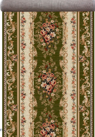 Traverse Dormitor - Traversa Hol, Model Lotos 535/310, Festonata, Latime 70 cm, Verde