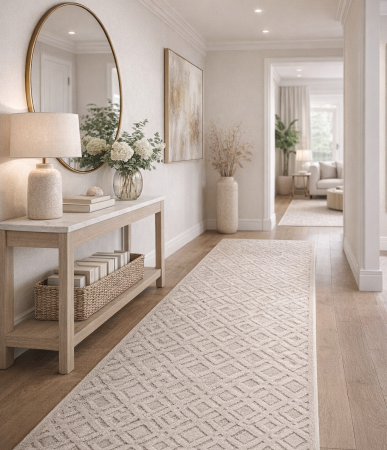 Traverse - Traversa Hol, Model Oksi 38011/202, Festonata Latime 120 cm, Bej