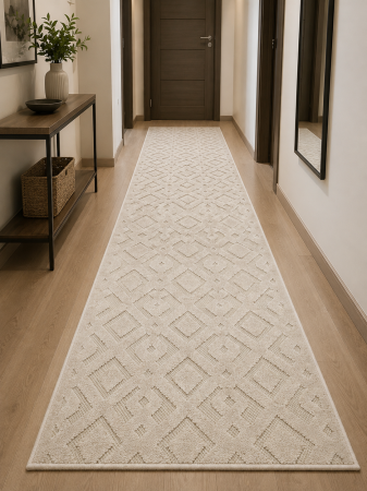 Traverse - Traversa Hol, Model Oksi 38011/202, Festonata Latime 120 cm, Bej