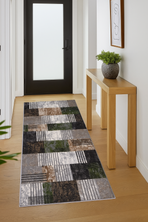 Traverse Hol - Traversa Hol, ModelKolibri 11583/BG92, Gri/Maro/Verde, Diverse Dimensiunea