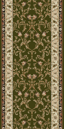 Traversa Hol, Model Lotos 523/310, Verde, Latime 70 cm, Festonata la capete [5]