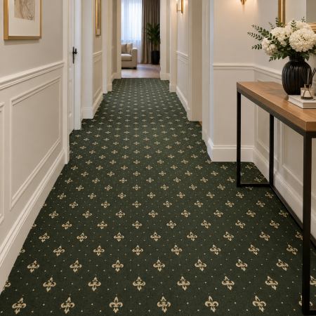 Traverse - Traversa/Mocheta Model Bisericesc 15033/310 W, Festnonata, Latime 150 cm, 200 cm, 400 cm, Verde