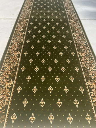 Traverse Hol - Traversa Festonata, Model Bisericesc 15033/310, Verde, Latime 80 cm