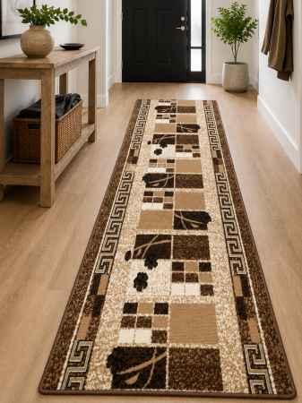 Traverse Moderne si Geometrice - Traversa Model Luna 1815/12, Diverse Latimi, Maro