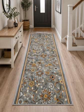 Traverse Moderne - Traversa Model Print Boston, Diverse Latimi, Gri