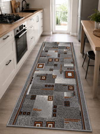 Traverse Moderne - Traversa Model Print Dekart, Diverse Latimi, Gri