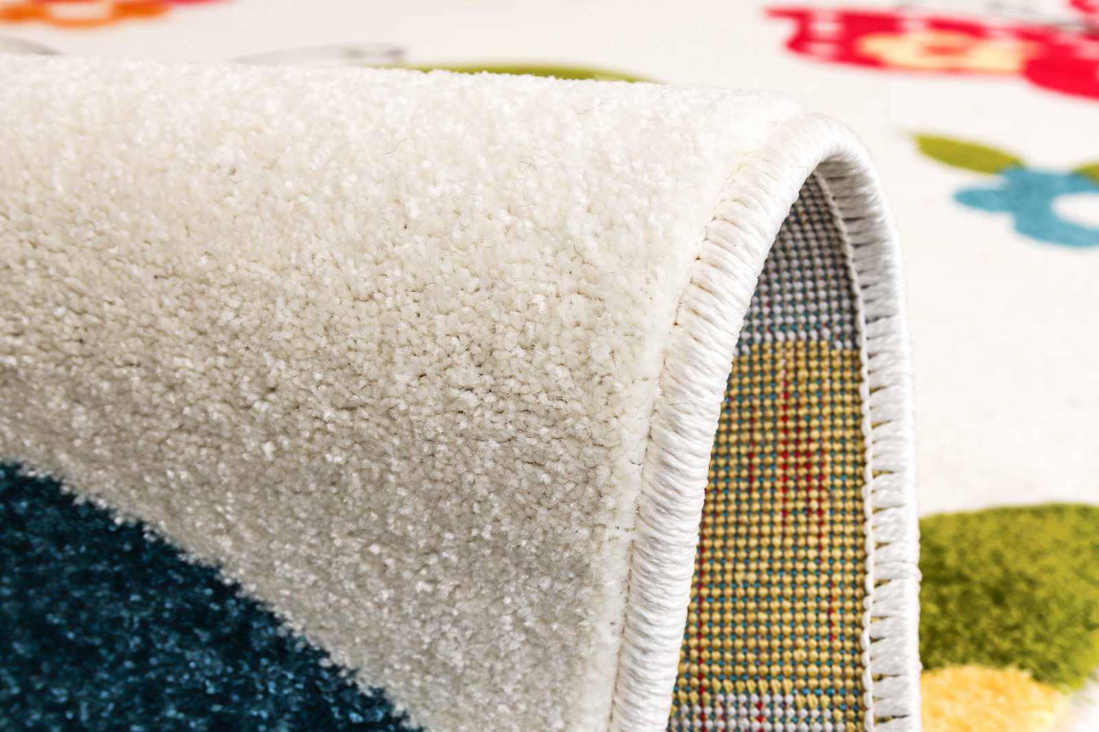 Covor Camera Copii Model Fluturi 11206-110, Crem, Inaltime Fir 9 mm, Antialergic, Polipropilena, Gradinita, Cresa, Loc de Joaca [3]