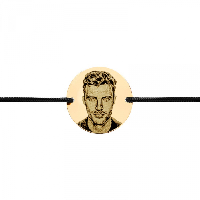 Bratara Aur 14k snur si banut 16 mm personalizata cu poza [2]