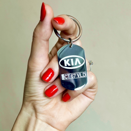 Breloc KIA personalizat cu numar auto [1]