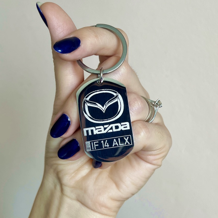 Toate produsele - Breloc MAZDA personalizat cu numar auto