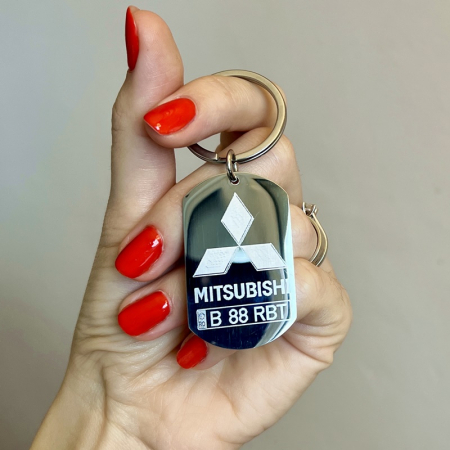 Toate produsele - Breloc MITSUBISHI personalizat cu numar auto