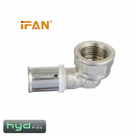 Tevi, fitinguri, robineti si accesorii - Cot alama pentru multistrat presare FI D16x1/2"