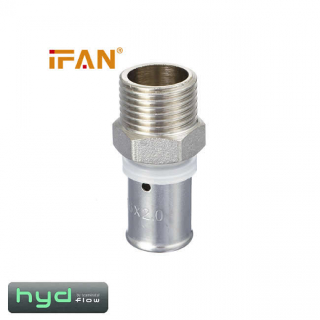 Tevi, fitinguri, robineti si accesorii - Racord alama multistrat presare FE D16x1/2’