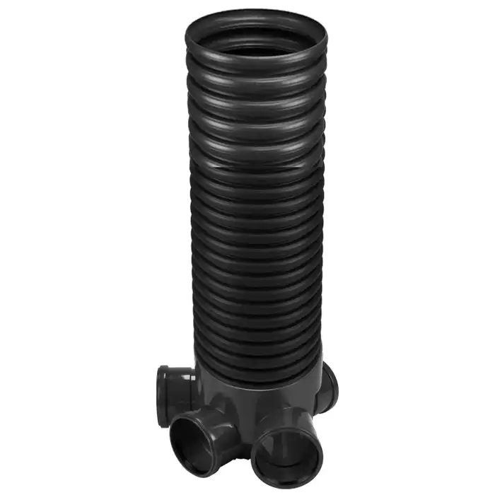 CAMINE DE INSPECTIE SI VIZITARE - Baza camin canalizare, PP, D 315 mm, 3 intrari + 1 iesire D 160 mm, H 1200 mm, teava corugată