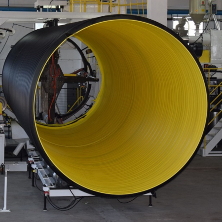 TEAVA CORUGATA cu RANFORSARE OTEL - TEAVA CORUGATA SN8 DINT 1500 cu RANFORSARE DE OTEL