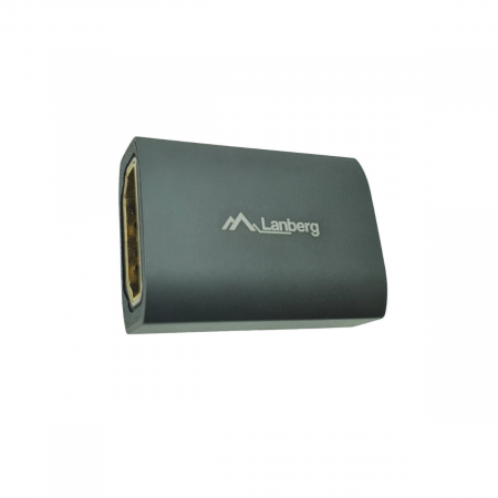 Adaptoare HDMI - Adaptor HDMI mama la HDMI mama, 8K, Lanberg 44094, DSC, eARC, HDR, carcasa aluminiu, argintiu