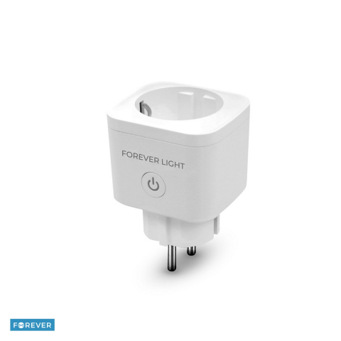 Adaptoare priza - Adaptor priza Forever Smart Plug WiFi 240V 16A FLSP16A, putere maxima 3840W, dimensiuni 82 x 55 x 50mm, Wi-Fi 802.11b/b/g/n 2,4Ghz, Alb