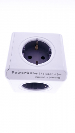 Adaptoare priza - Priza Cub Allocacoc 4+4 | 4 Prize + 4 Mufe Adaptoare, Rewirable, 6A/1500W Max - DERWPC BN6061-10NO.1