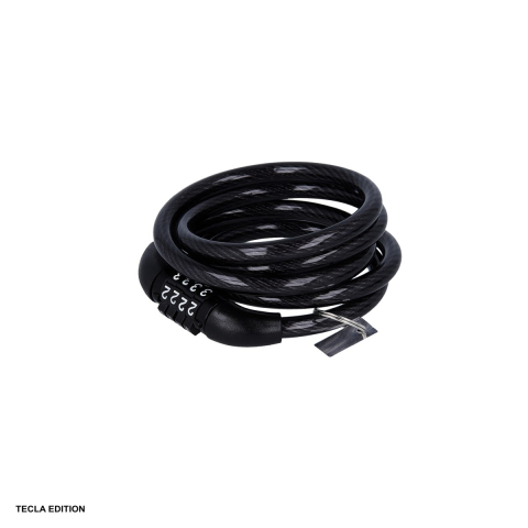 Sport si activitati sportive - Antifurt spiralat pentru bicicleta cu cifru (4 cifre), 1000 mm, Forever Outdoor KYL-100, negru