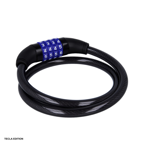 Sport si activitati sportive - Antifurt spiralat pentru bicicleta cu cifru, 800 mm, Forever Outdoor KYL-110, negru