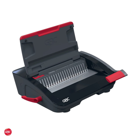 Birotica papetarie - Aparat de indosariat manual GBC CombBind CB20 cu inele de plastic, leaga 240 coli, perforeaza 20 coli, format A4 si A5, tavita pentru confetti